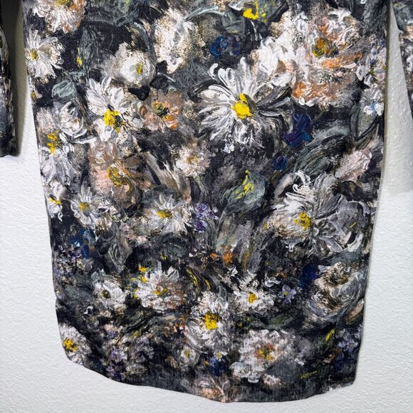 Piazza Sempione Dress Women 40 IT Floral Watercolor Daisy Italy Career US size 4 - Picture 3 of 10